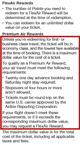 Premium Air Restrictions